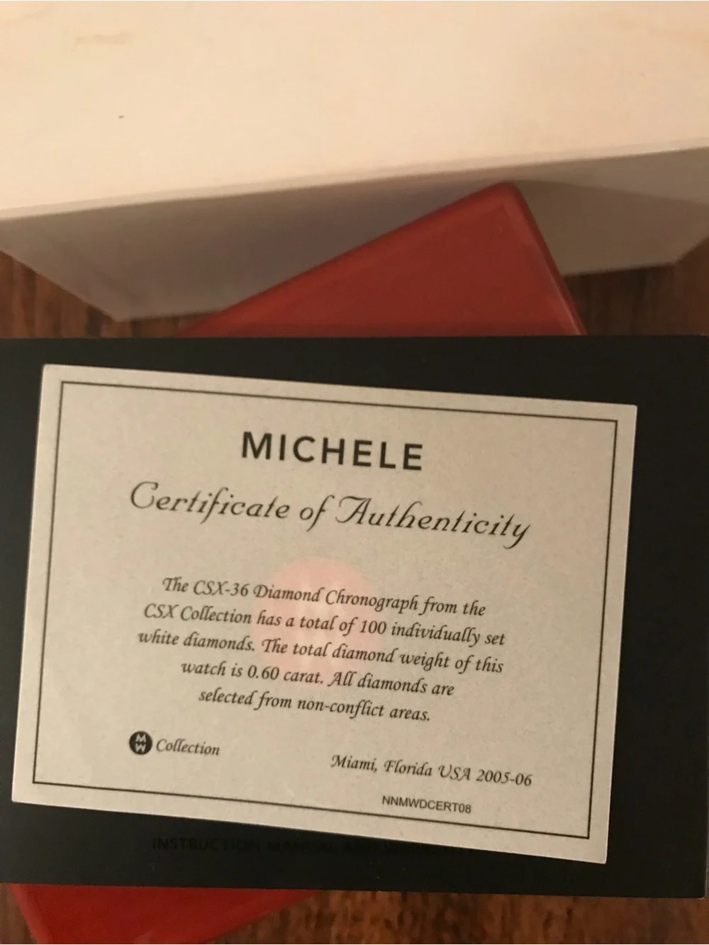 MICHELE CSX-36 Diamond Chronograph Watch 0.60 CTW
